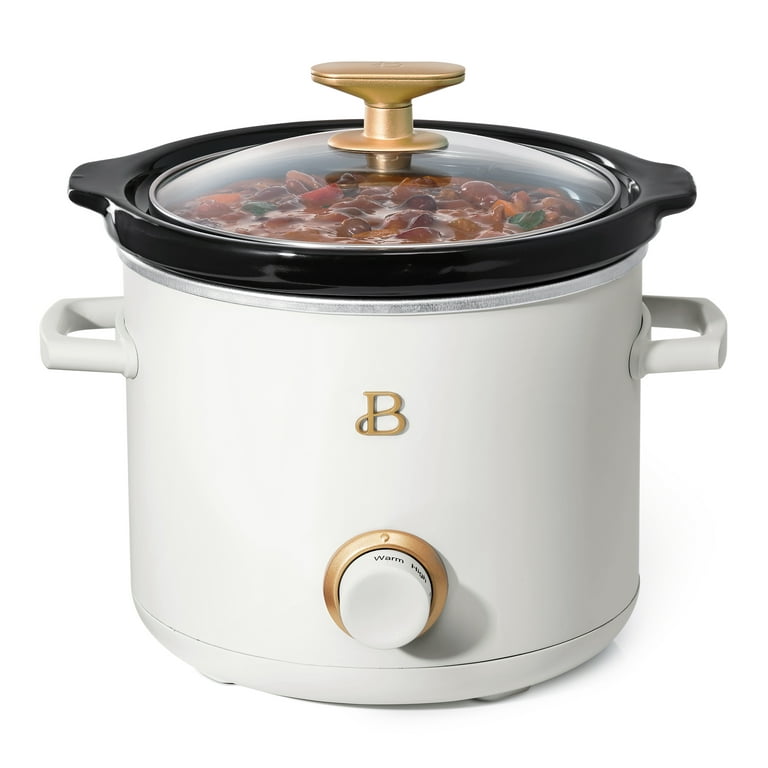 Beautiful 6 Quart Programmable Slow Cooker, White Icing By Drew Barrymore,  Electric Cooker, Kitchen Appliance