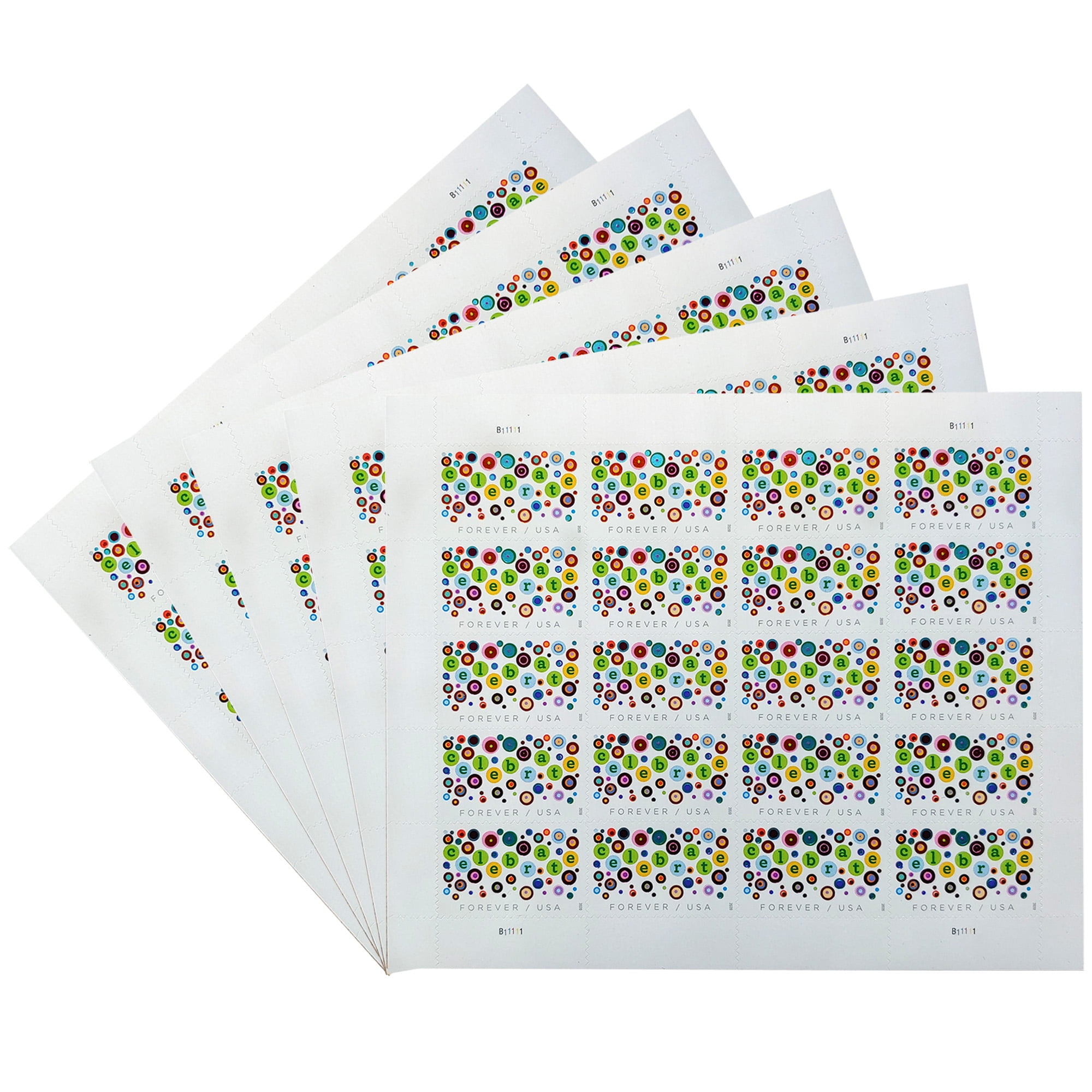 Let's Celebrate! USPS Forever Postage Stamp 5 Sheets of 20 US First ...