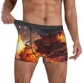 thumbnail image 2 of Salouo Western Fire Cowboy Print Men's Boxer Briefs,Breathable Underwear Elastic Waistband Briefs for Men -Large, 2 of 8