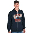 thumbnail image 3 of Popeye The Sailor Man USA Muscle Zip Up Hoodie Men's Women's Brisco Brands X, 3 of 6