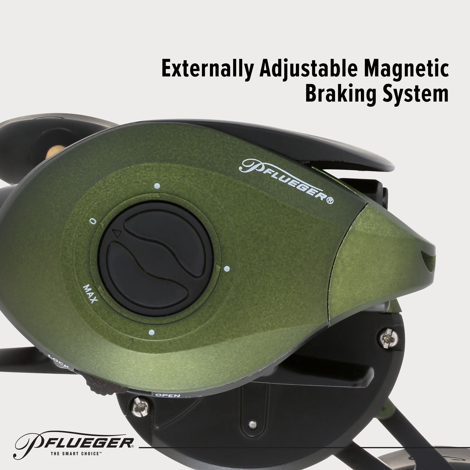 Pflueger Monarch Low Profile Baitcast Fishing Reel, Right-Handed