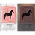 thumbnail image 2 of Friesian Horse Pink Check Ceramic Night Light, 2 of 2