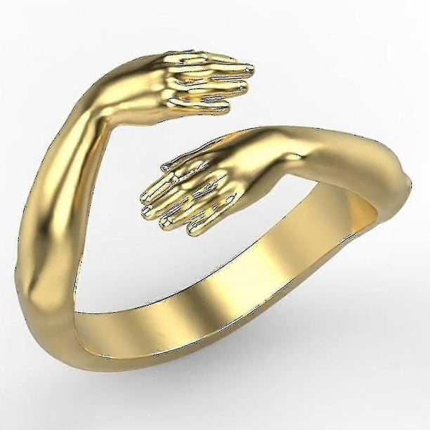 Gothic Hug Muscle Hands Rings For Women Men Adjustable Open Cuff Ring Party Wedding Couple Rings Vintage Jewelry
