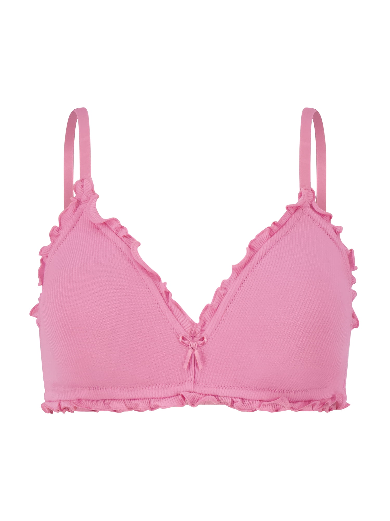 Jessica Simpson Women's Ruffled Rib Bralette, Size S-XXXL