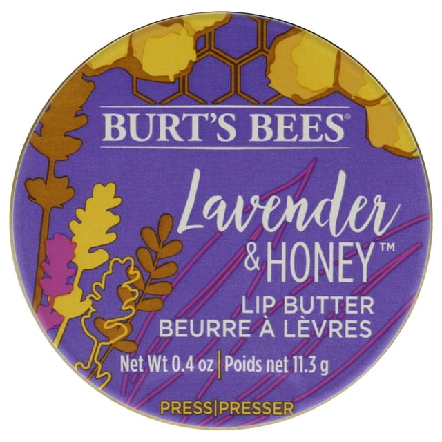 Bálsamo labial Burt's Bees, mantequilla de labios con lavanda y miel, 11 ml, unisex