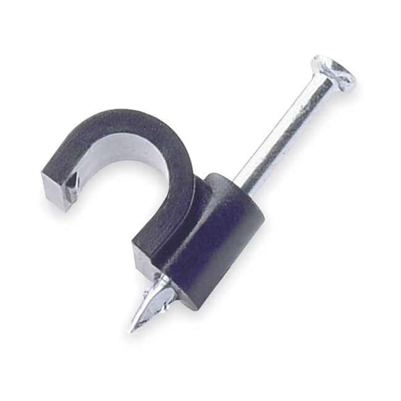 RAIN BIRD MCLIP10PS Mounting Clip,1/4 In Tubng,Blk,Vnyl,PK10