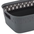 thumbnail image 5 of Simplify Gemstone Plastic Storage Basket Tote, Gray, 5 of 5