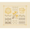 thumbnail image 2 of Maurice Pillard Verneuil 14x12 Gold Ornate Wood Frame and Double Matted Museum Art Print Titled - Abstract Design Based on Leaves and Curvilinear Shapes. (1900), 2 of 4