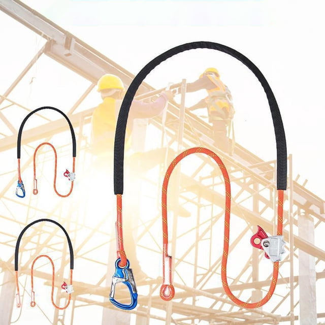 Neinkie Ceinture de Sécurité Réglable Haute Résistance Résistante à l'Usure Antidérapante Élastique Prévention des Chutes Ceinture Plate pour Électricien Positionnement en Hauteur pour Construction