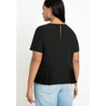 thumbnail image 2 of ELOQUII Women's Plus Size Pleated Hem Top, 2 of 6