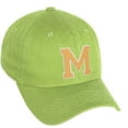 thumbnail image 1 of Daxton Classic 3D Varsity White Neon Orange Initial Letters Baseball Dad Hat, Lime, Letter M, 1 of 1