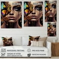 thumbnail image 4 of Designart Sensual Woman With Colorful Butterfly IX Canvas Wall Art, 4 of 5