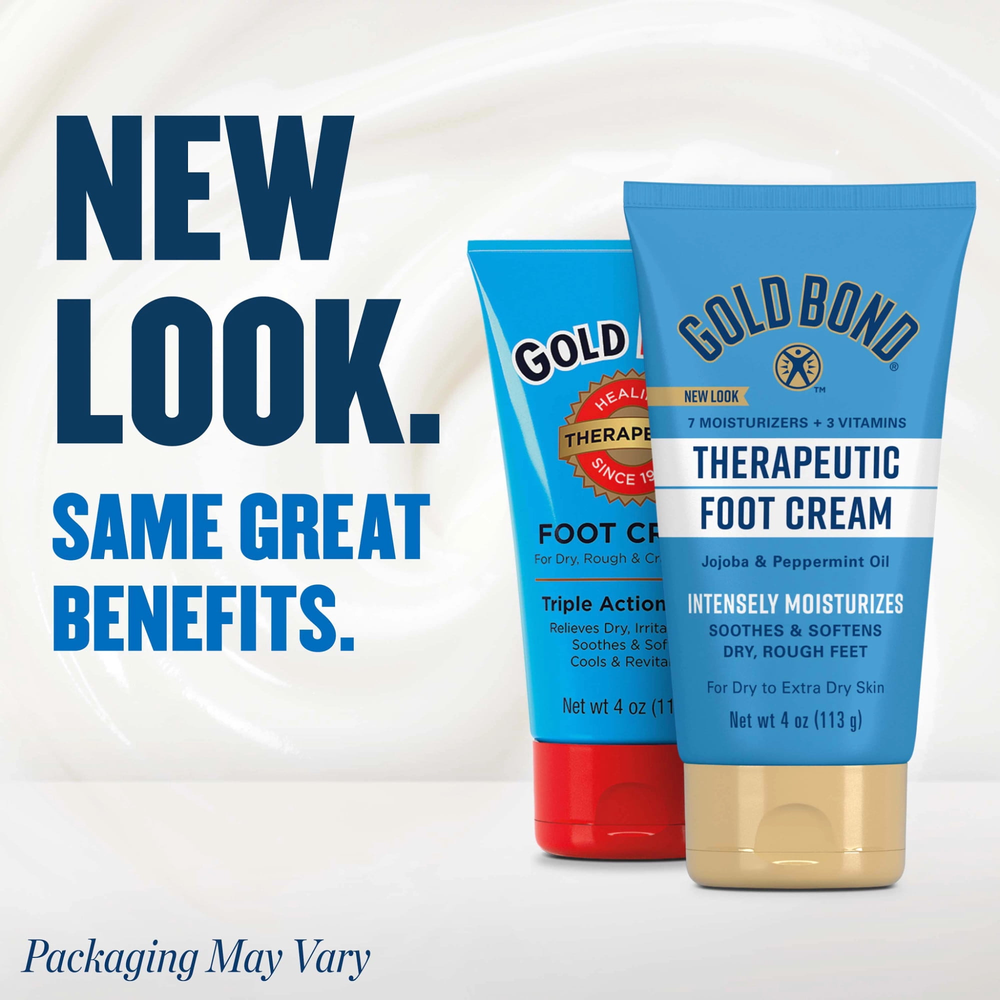 Gold Bond Therapeutic Foot Cream, 4 oz., With Jojoba and Peppermint Oil, Foot Moisturizer