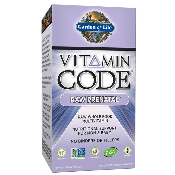 Garden of Life Vitamin Code Raw Prenatal, 180 Capsules