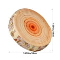 thumbnail image 2 of chaungfeng Decorative Round Cushion, 15 Inch Stump Circle Seating Floor Cushion 3D Tree Wood Slice Chair Seat Cushion Ginkgo Tree Ring Pillow Stump, for Home, Bedroom, Office Decor, 2 of 5