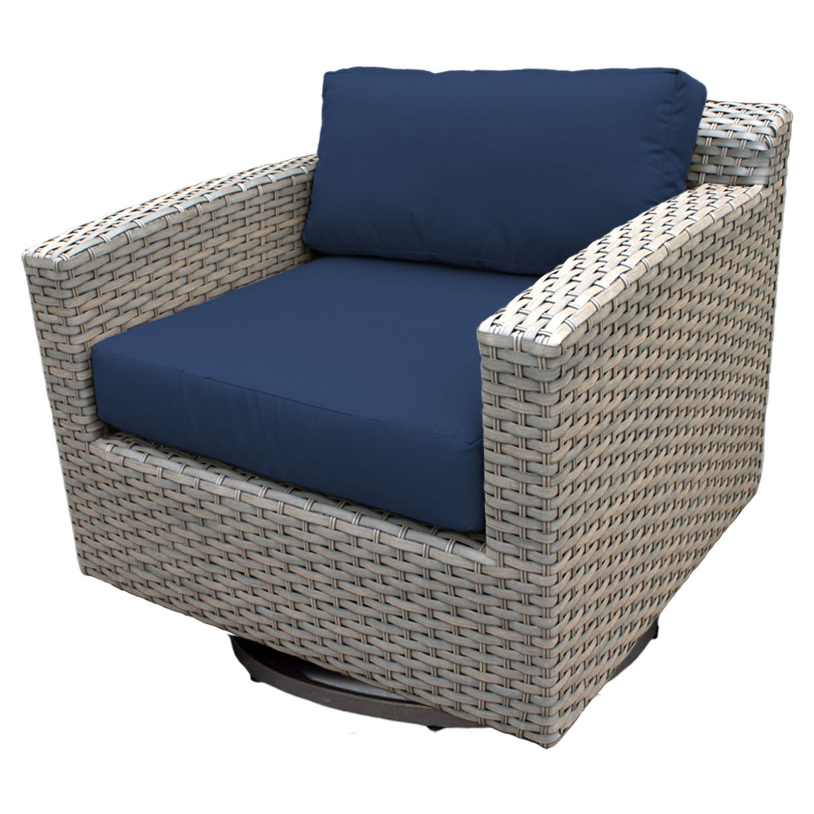 Beige Signature Design by Ashley Paradise Trail Outdoor Swivel Upholstered Lounge Chair Set 2 Count