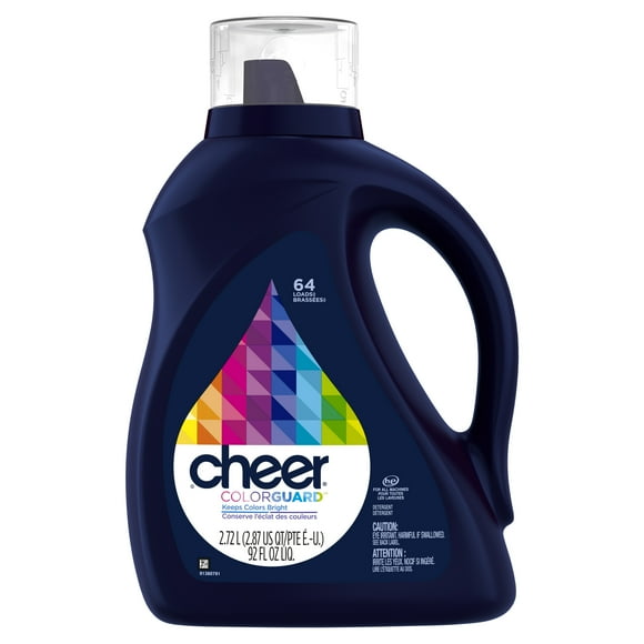 Cheer Liquid Laundry Detergent, HE Compatible, 92 fl oz, 64 Loads
