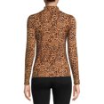 thumbnail image 3 of No Boundaries Women's Juniors Long Sleeve Mock Neck Top, Sizes XS-3XL, 3 of 5