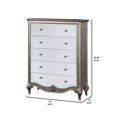 thumbnail image 5 of Chest with Mirror Front and Molded Trim, Antique Silver, 5 of 5
