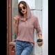 thumbnail image 4 of Sudadera con Capucha para Mujer, de y Otoño, con Cuello en V, Larga y Botones con Cordón. Rosa S, 4 of 10