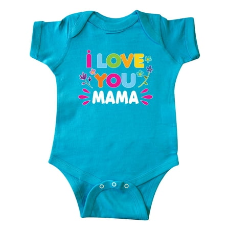 

Inktastic I Love You Mama with Flowers Gift Baby Girl Bodysuit