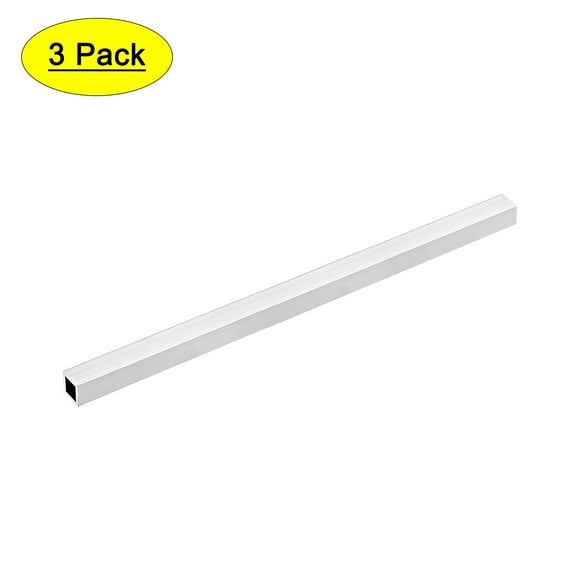 Unique Bargains 6063 Aluminum Square Tube 15mmx15mmx1.5mm Wall Thickness 300mm Length Seamless Straight Tubing 3 Pcs