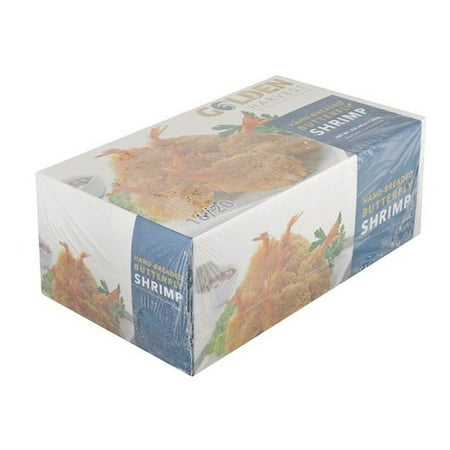 Golden Harvest 16/20 Count Clean Tail Panko Breaded Butterfly Shrimp 3 Pound — 4 per case.