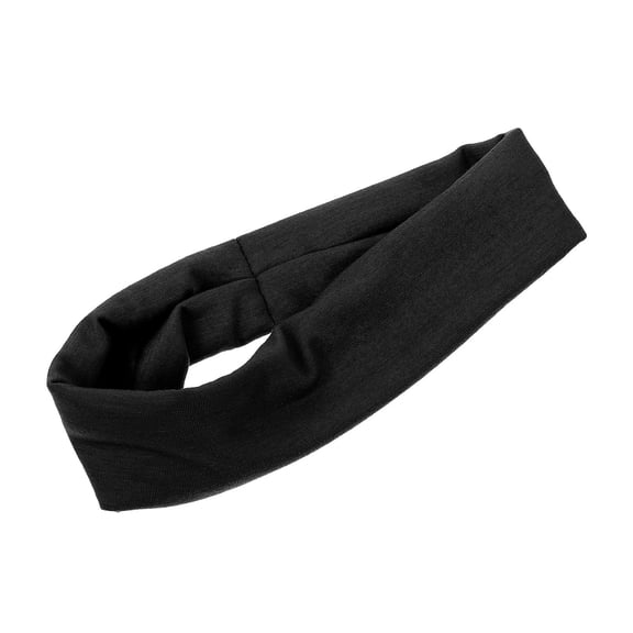 Vosarea Black Elastic Moisture Absorbing Sports Headband for Running and Fitness