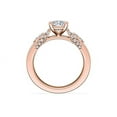 thumbnail image 2 of 0.70 Ct Brilliant Radiant Cut Natural Diamond Radiant Solitaire with Accents Engagement Ring for her Solid 18K Rose Gold Size 5.5, 2 of 8