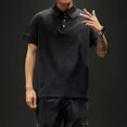 thumbnail image 5 of Camisetas casuales con cuello para hombre, ropa urbana cómoda, ropa holgada, top vintage, polo liso y elegante, camisetas para hombre al por mayor, 5 of 5