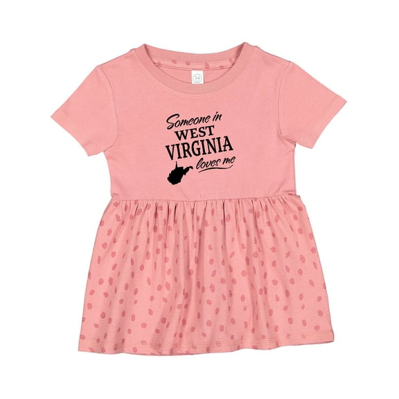 Inktastic Someone in West Virginia Loves Me Girls Baby Dress
