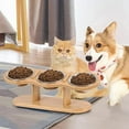 thumbnail image 2 of Elevados para Gatos con 3 de Acero Inoxidable Elevados para Comida y Agua Cuenco Elevado para Mascotas con Inclinación de 15 Grados, 2 of 6