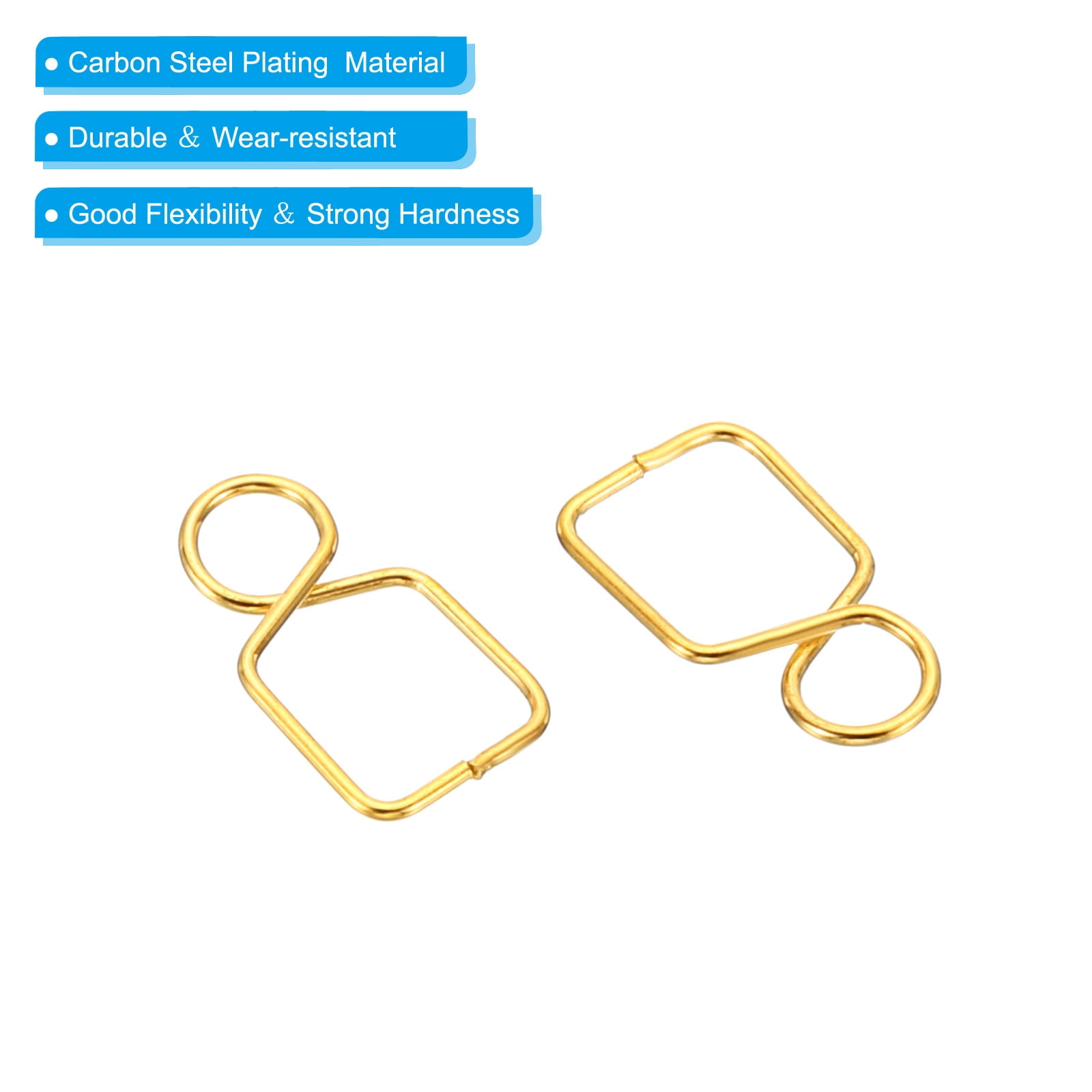 Unique Bargains Chandelier Connector Clip for DIY Fastening Ball Parts Gold 14mmx8mm