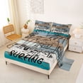 Castle Fairy Surf Camper Art Full Size Sheets 4-Piece for Teens, "Let's ...
