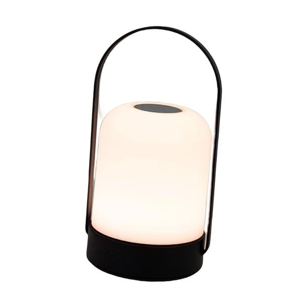 Lámpara de mesa inalámbrica, linterna de camping, luz nocturna, mesita de noche, luz LED para exteriores Negro