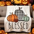 thumbnail image 5 of Gumesh Halloween Throw Blanket 51" x 39" - Soft Flannel Ghost Blanket, Cozy Plush for Couch, Sofa & Bed, Fall Winter Decor, for Kids & Adults (White), 5 of 5