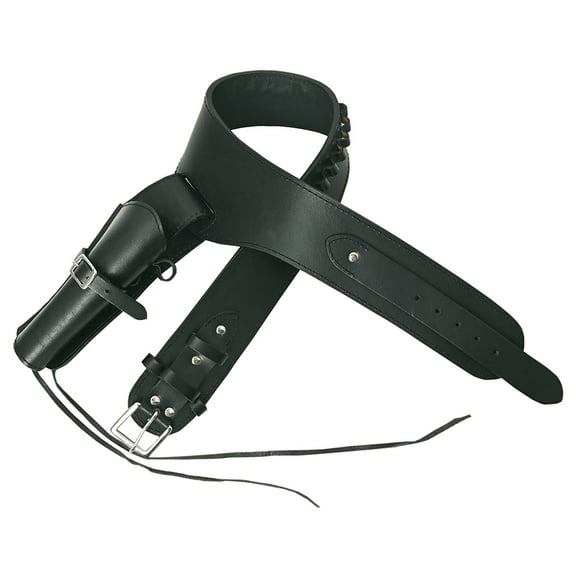 40 In Hilason Western Right Hand Gun Holster Rig 44/45 Cal Leather Cowboy