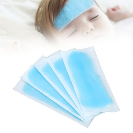 

10pcs Cool Patches for Fever Migraine Headache Patch Comfortable Tight Fit Small Hydrogel Material Fever Patch Skin-Friendly Fever Reducer for Adults Kids