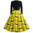 Angju Women's Dresses 2024 Wedding Guest Halloween Print V Neck Dress