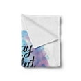 thumbnail image 2 of Wording Soft Flannel Fleece Throw Blanket, Hand Drawn Paint Brush Effect Happiness Words Abstract Composition, Cozy Plush for Indoor and Outdoor Use, 70" x 90", Dried Rose Blue Black, by Ambesonne, 2 of 5