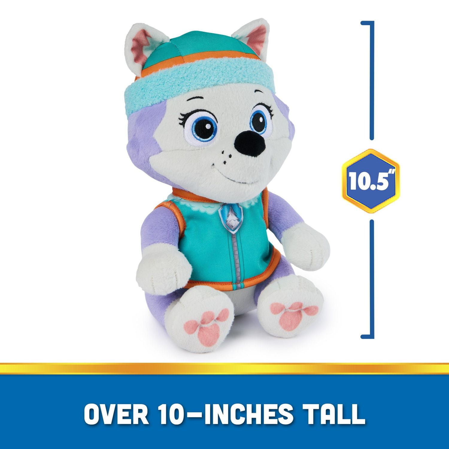 PAW Patrol, Bedtime Plush Everest, 10-Inch Stuffed Animal with Reversible Outfit, Kids Toys for Boys & Girls Ages 3 and Up