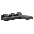 thumbnail image 6 of Modway Solace 4-Piece Modular Upholstered Fabric Sectional Sofa in Charcoal, 6 of 10