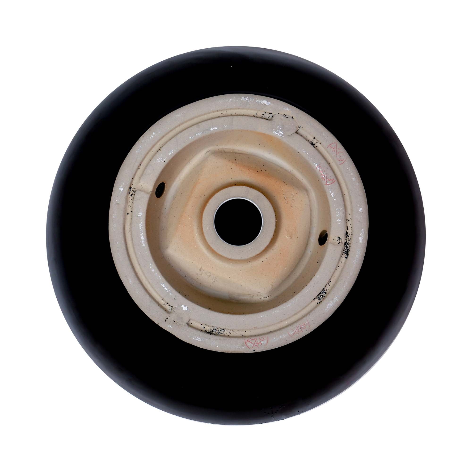 16" Round Ceramic Vessel Bathroom Sink – Modern Textured Interior Bowl Design in Black
