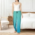 thumbnail image 4 of Fotbe Teal Turquoise Pantalones de Pijama para Mujer, Pantalones de Dormir, Pantalones Pj con Cordón y Bolsillos-XX-Large, 4 of 6
