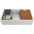 thumbnail image 2 of BOCCHI 1505-001-0120 Contempo Apron Front Step Rim Fireclay Kitchen Sink White, 2 of 9