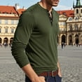 thumbnail image 6 of DAFPZW Mens Shirts Fitted Long Sleeve Solid Color Crew Neck Pullover Button Athletic T Shirts with Pocket, 6 of 6