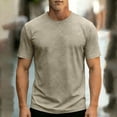 thumbnail image 2 of BELTNOV Men's Short Sleeve T-Shirts Casual Summer Loose Fit Round Neck Breathable Basic Tee Shirt Khaki, 2 of 7