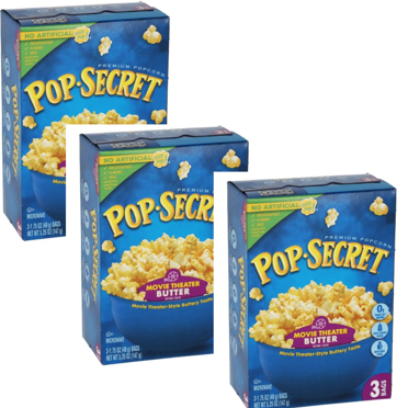 Pop Secret Microwave Popcorn, Double Butter Flavor, 3.2 oz Sharing Bags ...