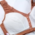 thumbnail image 4 of Womens Full Coverage Bras, Daisy Bras for Older Women Comfy Front Closure Button Breathable Bras Plus Size No Underwire Push Up Bra for Seniors M-4XL, 4 of 5