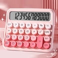 thumbnail image 2 of Calculator With Big Button Cute Desktop Calculators 12 Digits 5 Inch LCD Display Mechanical Sw Itch Calculator For Everyday Life And Basic Off Ice Work Craft Organizers And Storage Stationery Cards, 2 of 5